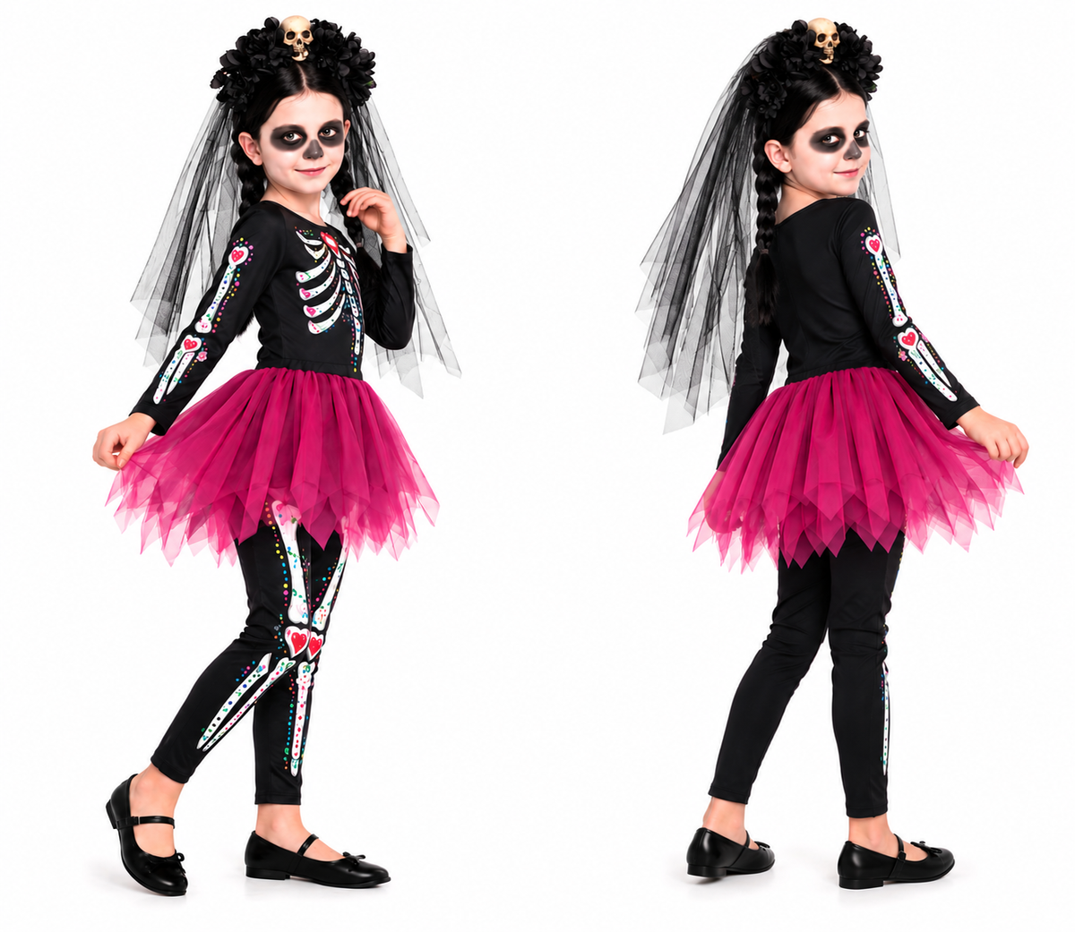 Disfraz Catrina Niña Dia De Los Muertos Halloween