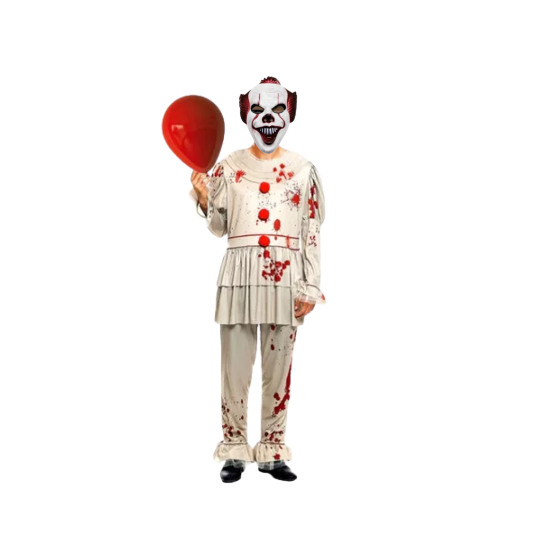 Disfraz Payaso Asesino It Pennywise Adulto+mascara Halloween