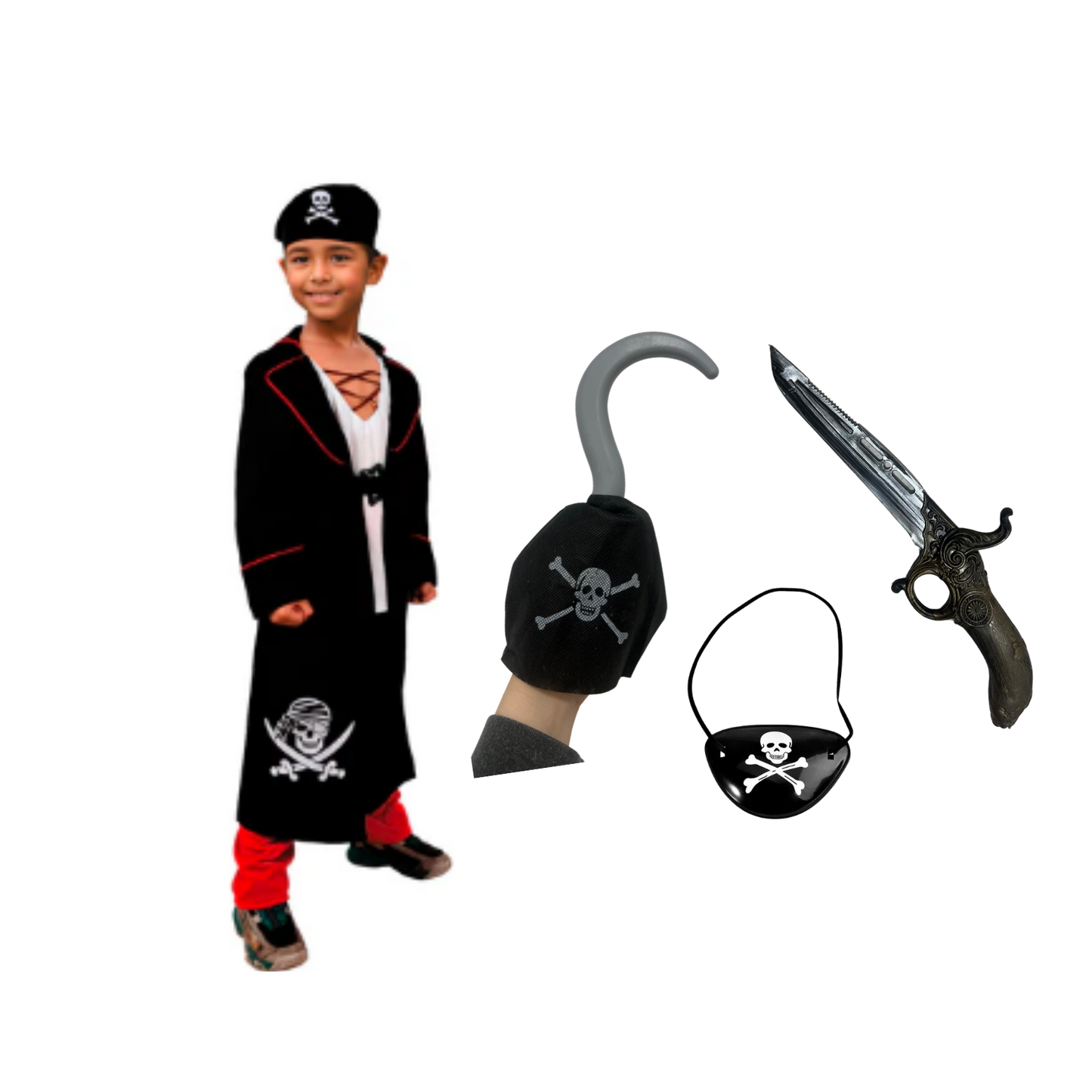 Disfraz de Pirata niño + Accesorios