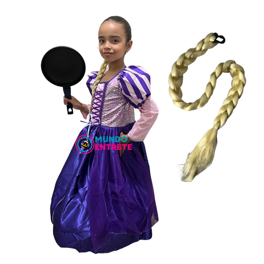 Disfraz Princesa Rapunzel, Vestido + Trenza