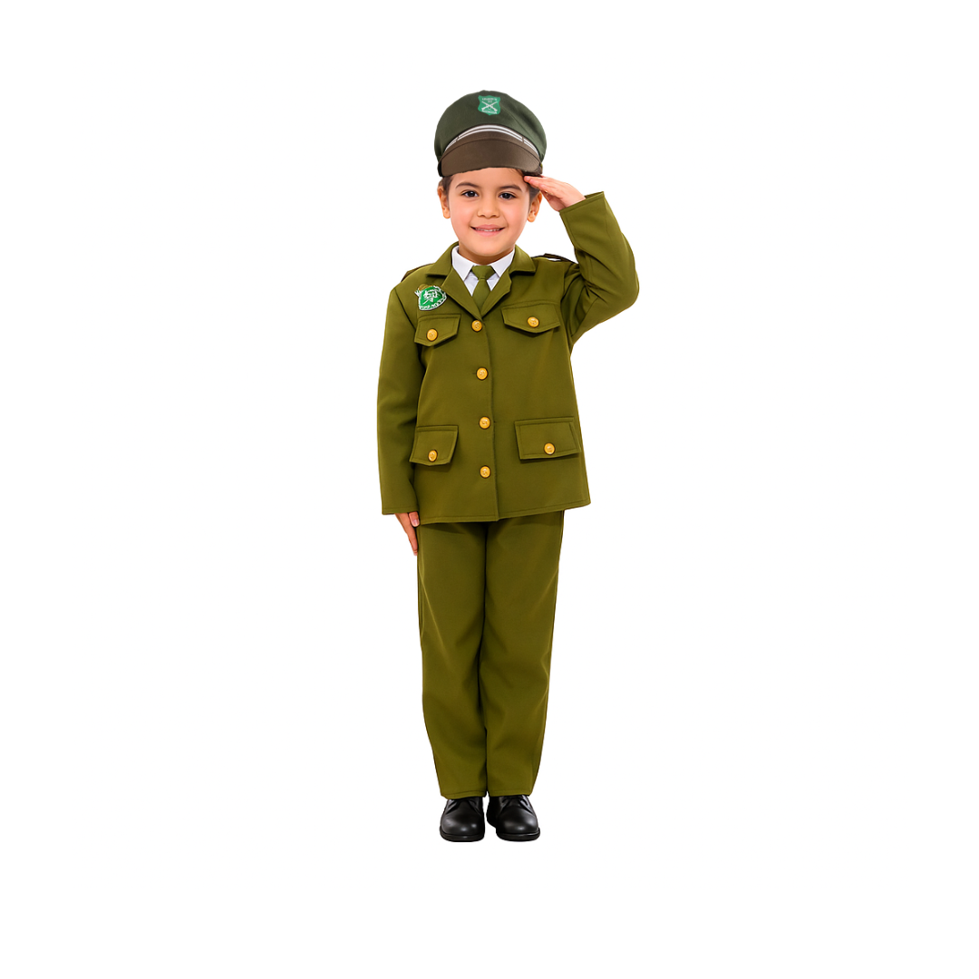 Traje Carabinero Unisex para Niña