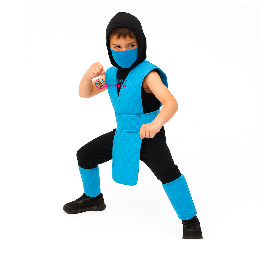 Disfraz De Sub Zero Mortal Kombat  Niño