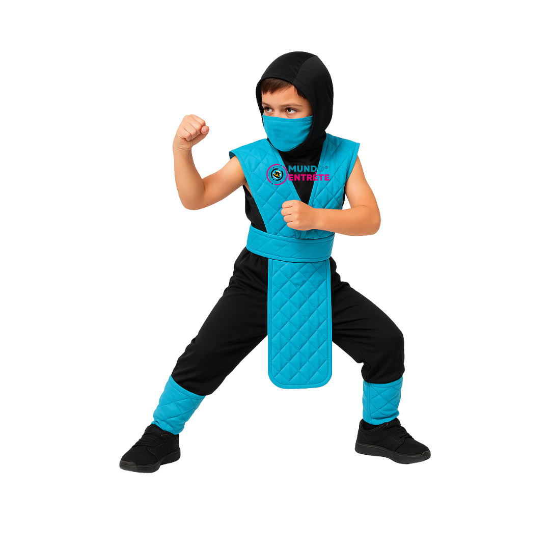 Disfraz De Sub Zero Mortal Kombat  Niño