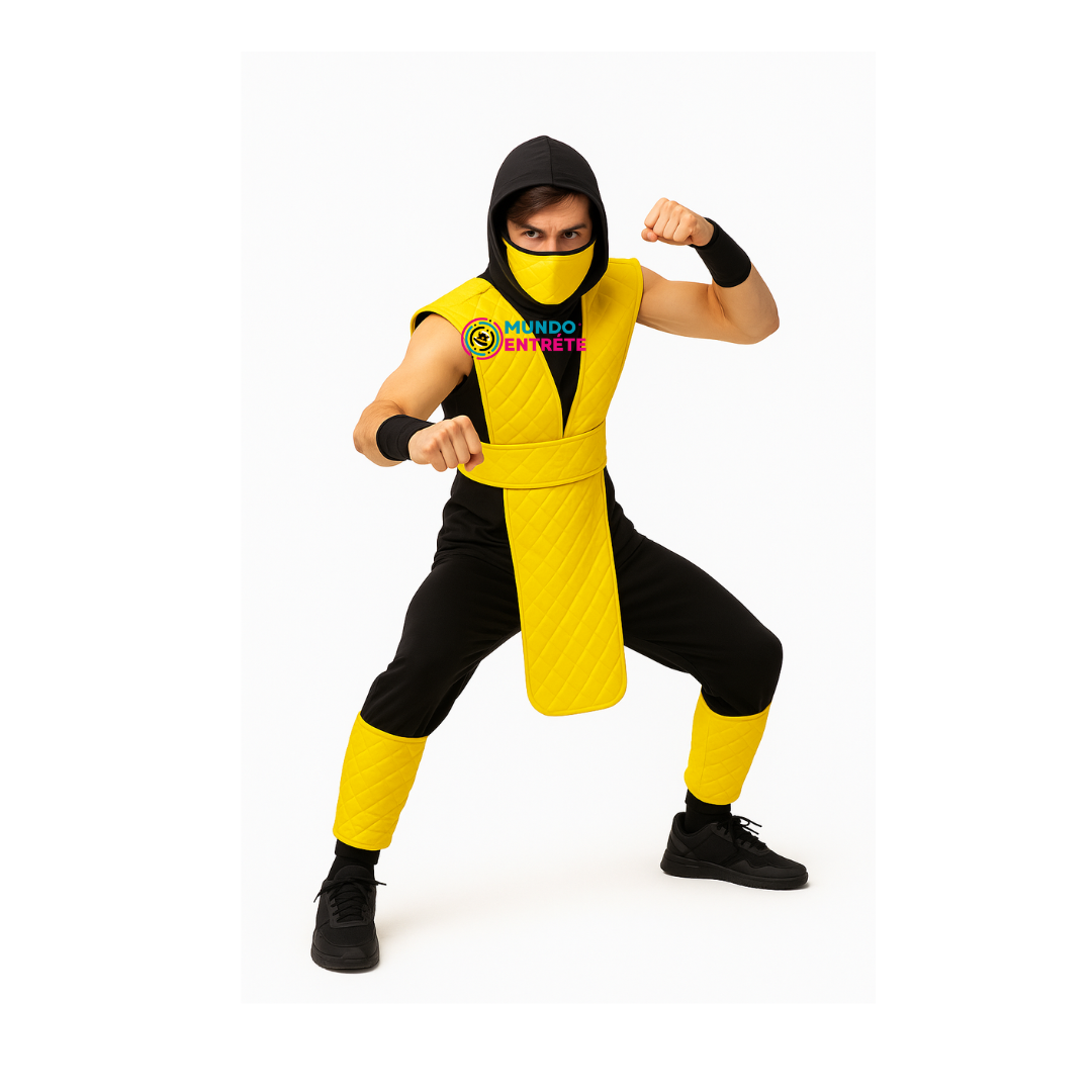 Disfraz De Scorpion Mortal Kombat Adulto