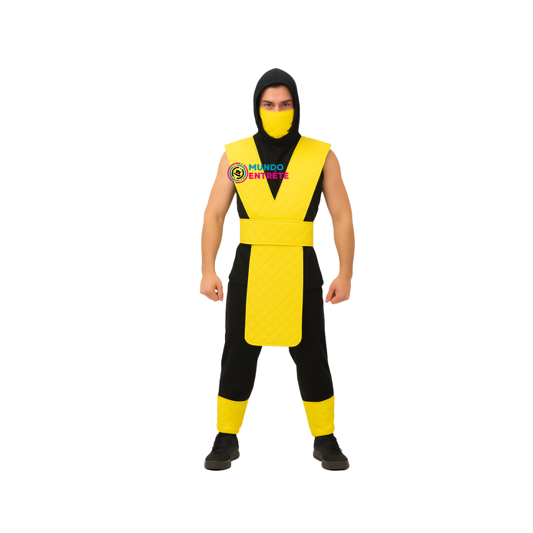 Disfraz De Scorpion Mortal Kombat Adulto