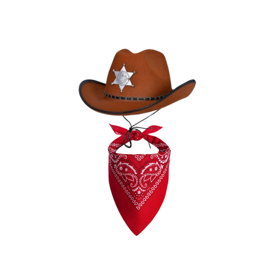 Set Vaquero Disfraz Cosplay Sombrero + Bandana