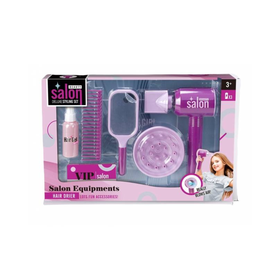 Set Peluqueria Maquillaje Juguete Niñas Violeta