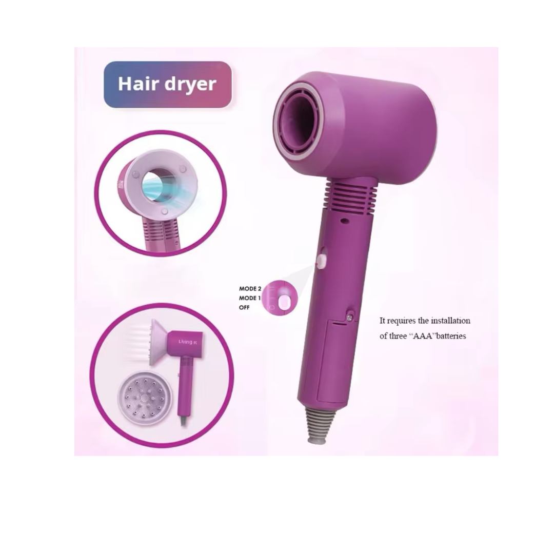 Set Peluqueria Maquillaje Juguete Niñas Violeta