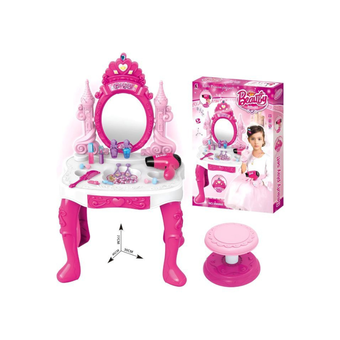 Tocador De Maquillaje Con Luz Y Sonido Juguete Para Niñas