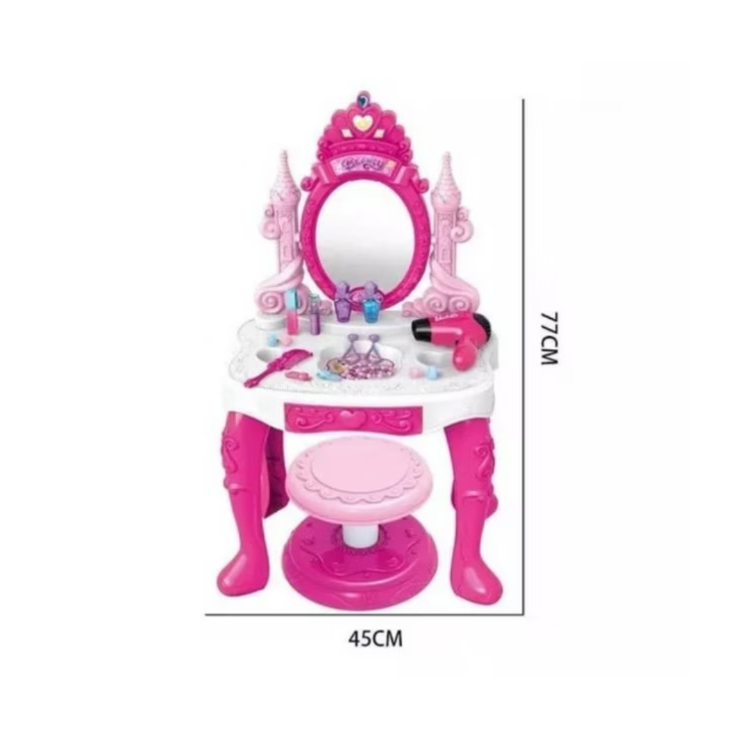 Tocador De Maquillaje Con Luz Y Sonido Juguete Para Niñas