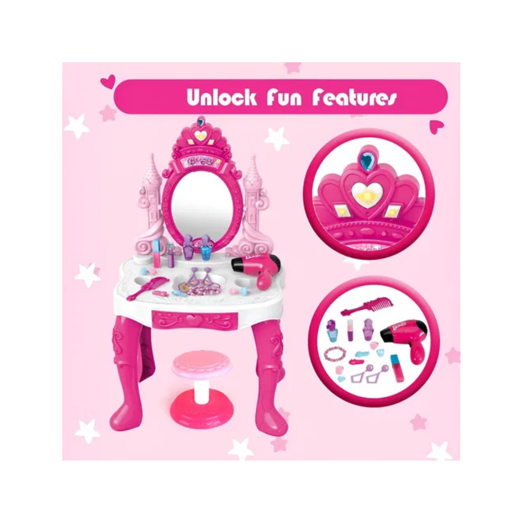 Tocador De Maquillaje Con Luz Y Sonido Juguete Para Niñas