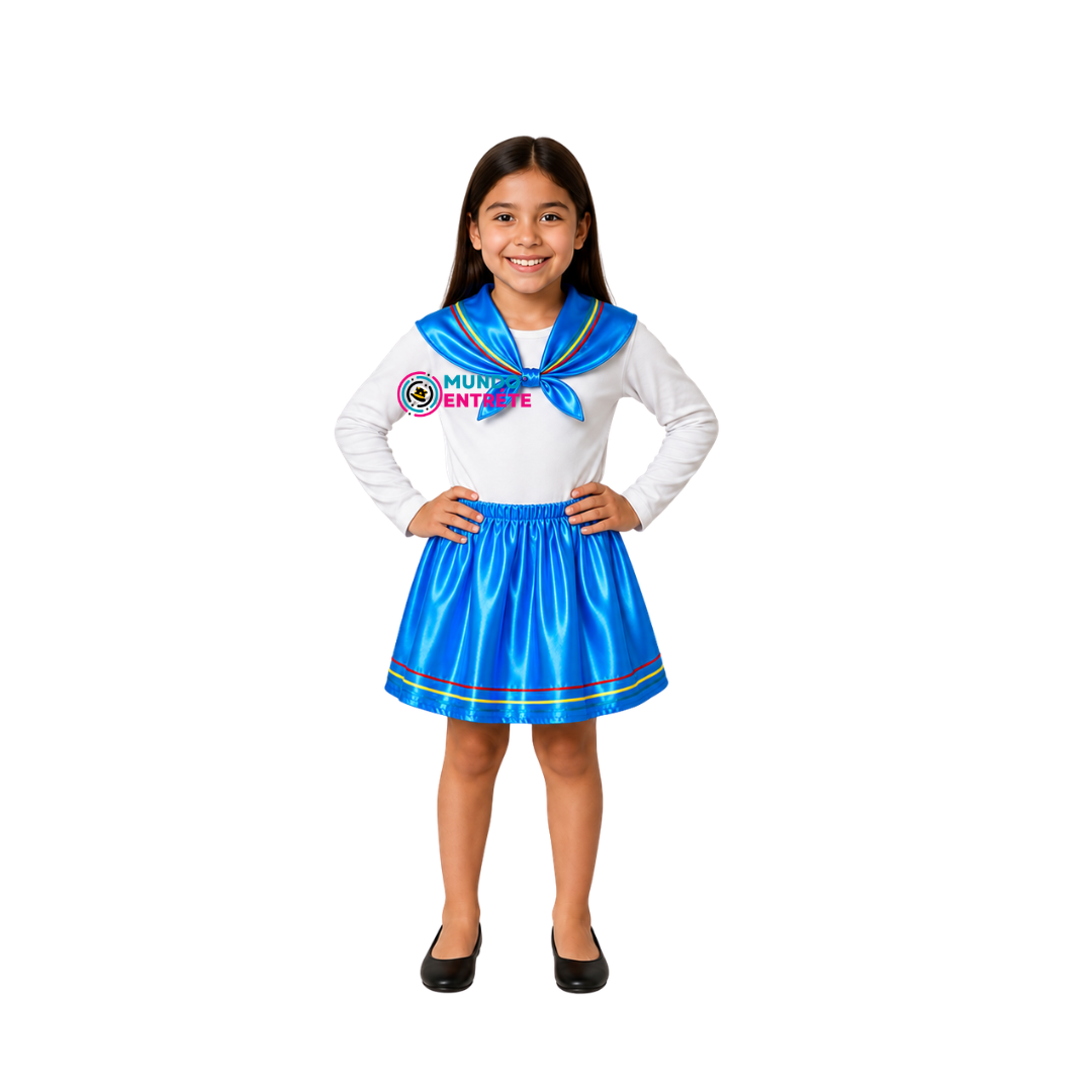 Falda Nortina + Punta Baile Trote Nortino Niña
