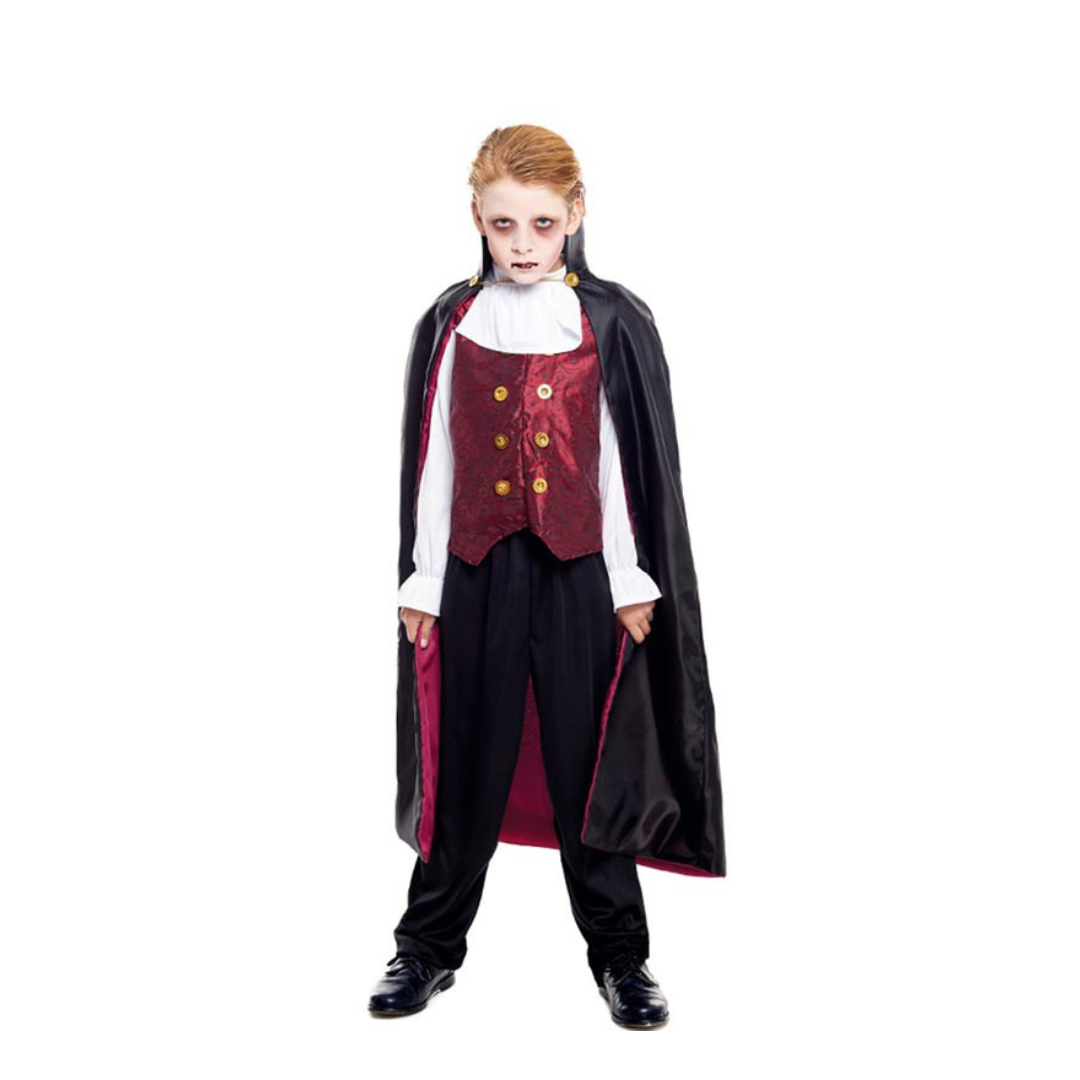 Disfraz Vampiro Clasico + Sangre Haloween Niño