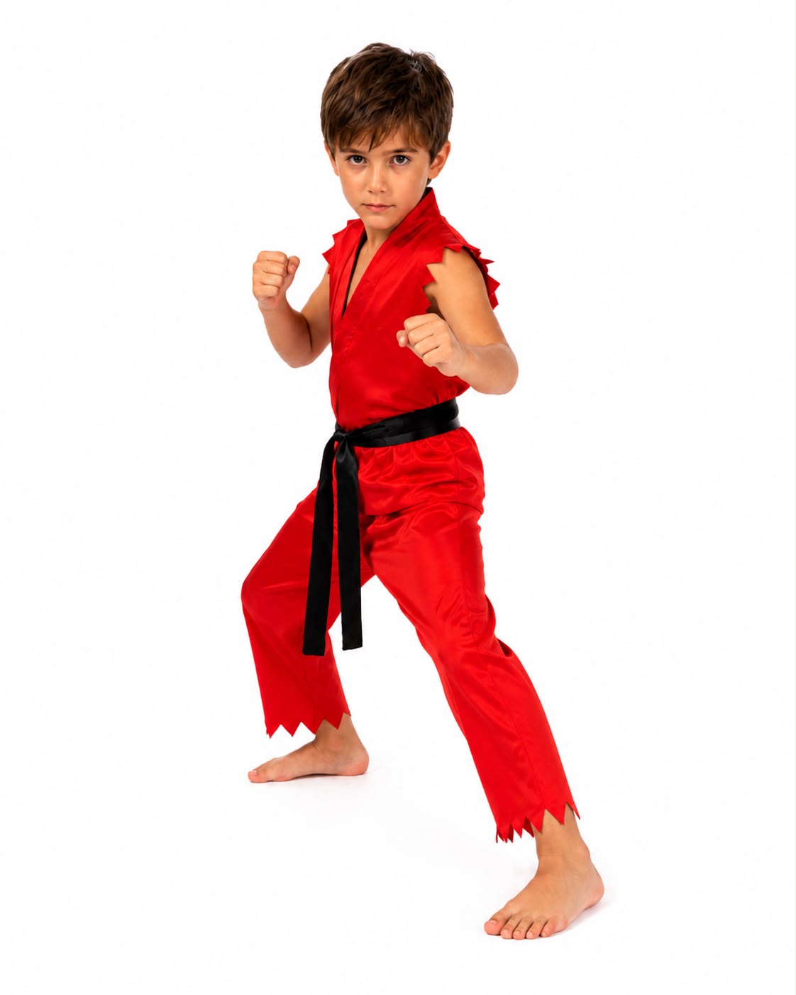 Disfraz Karateka Rojo Niño Cosplay
