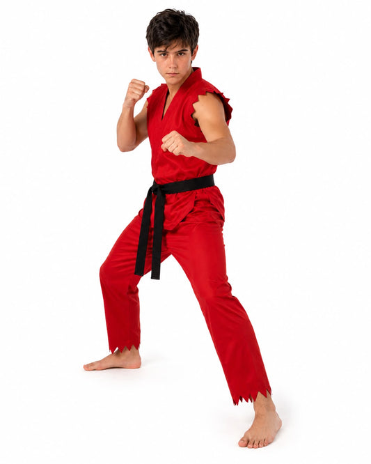 Disfraz Disfraz Ken Street Fighter Rojo Adulto