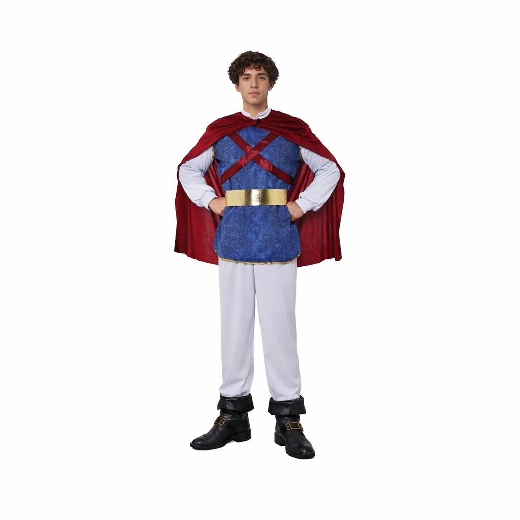 Dsfraz De Principe Hombre Adulto Cosplay Azul