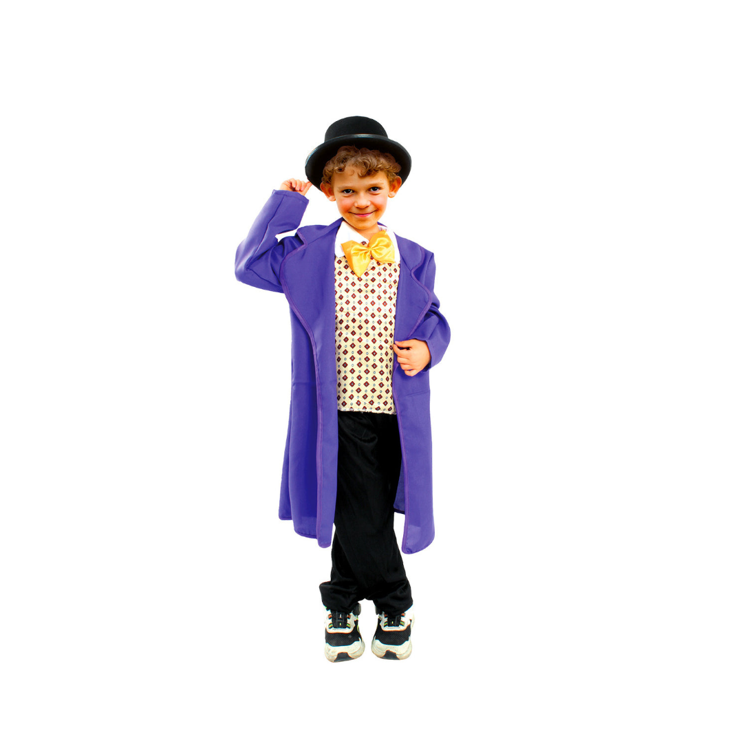 Disfraz de Willy Wonka para Niño con Sombrero