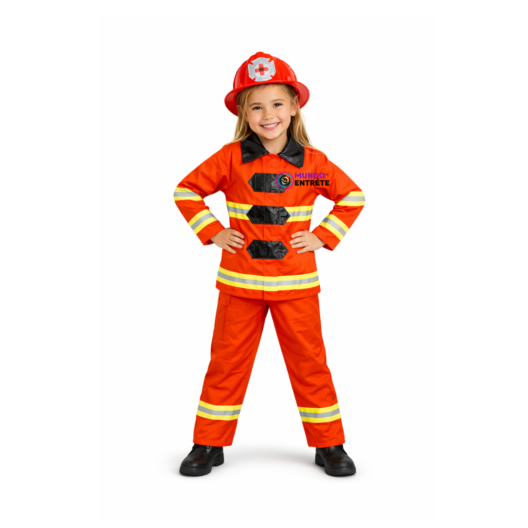 Disfraz De Bombero NIÑA Con Casco