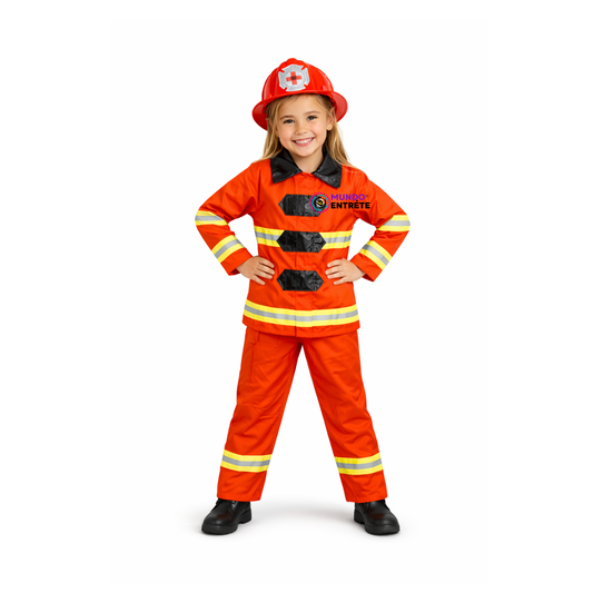 Disfraz De Bombero NIÑA Con Casco