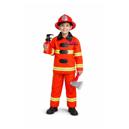Disfraz De Bombero Para Niño Con Casco