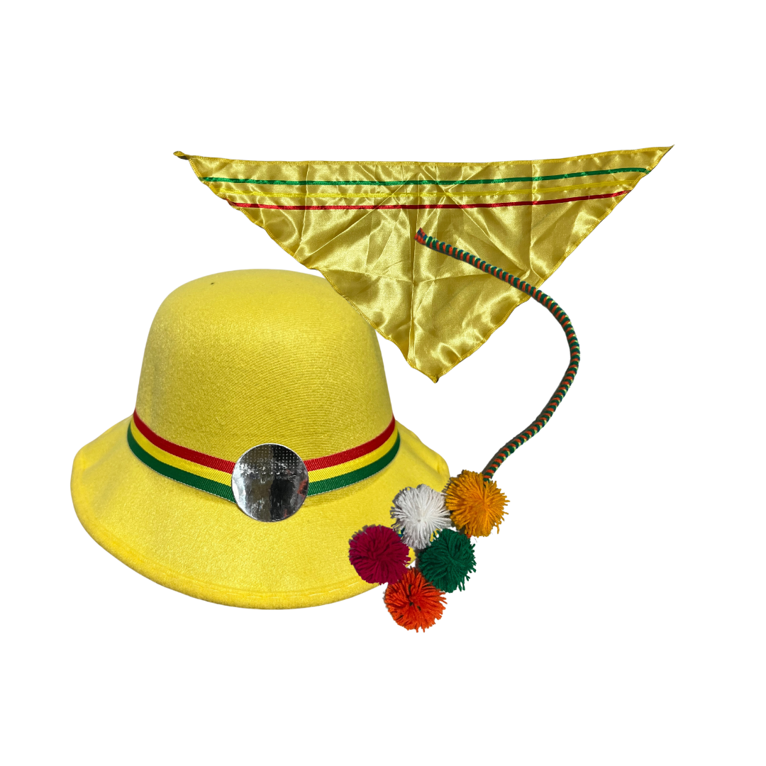 Gorro Nortino + Punta + Pom Pom Baile Trote Nortino