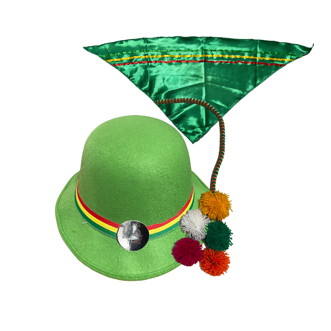 Gorro Nortino + Punta + Pom Pom Baile Trote Nortino
