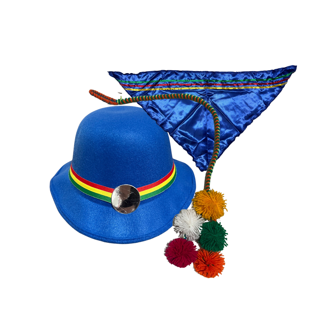 Gorro Nortino + Punta + Pom Pom Baile Trote Nortino