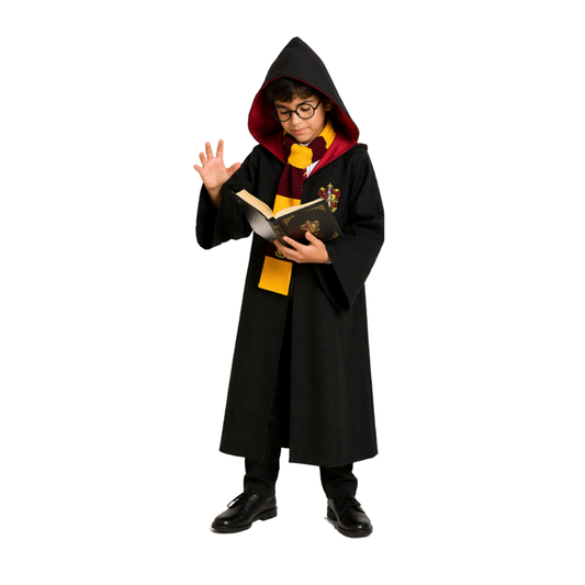 Disfraz Harry Potter + Bufanda+lentes con Insignia para Niños