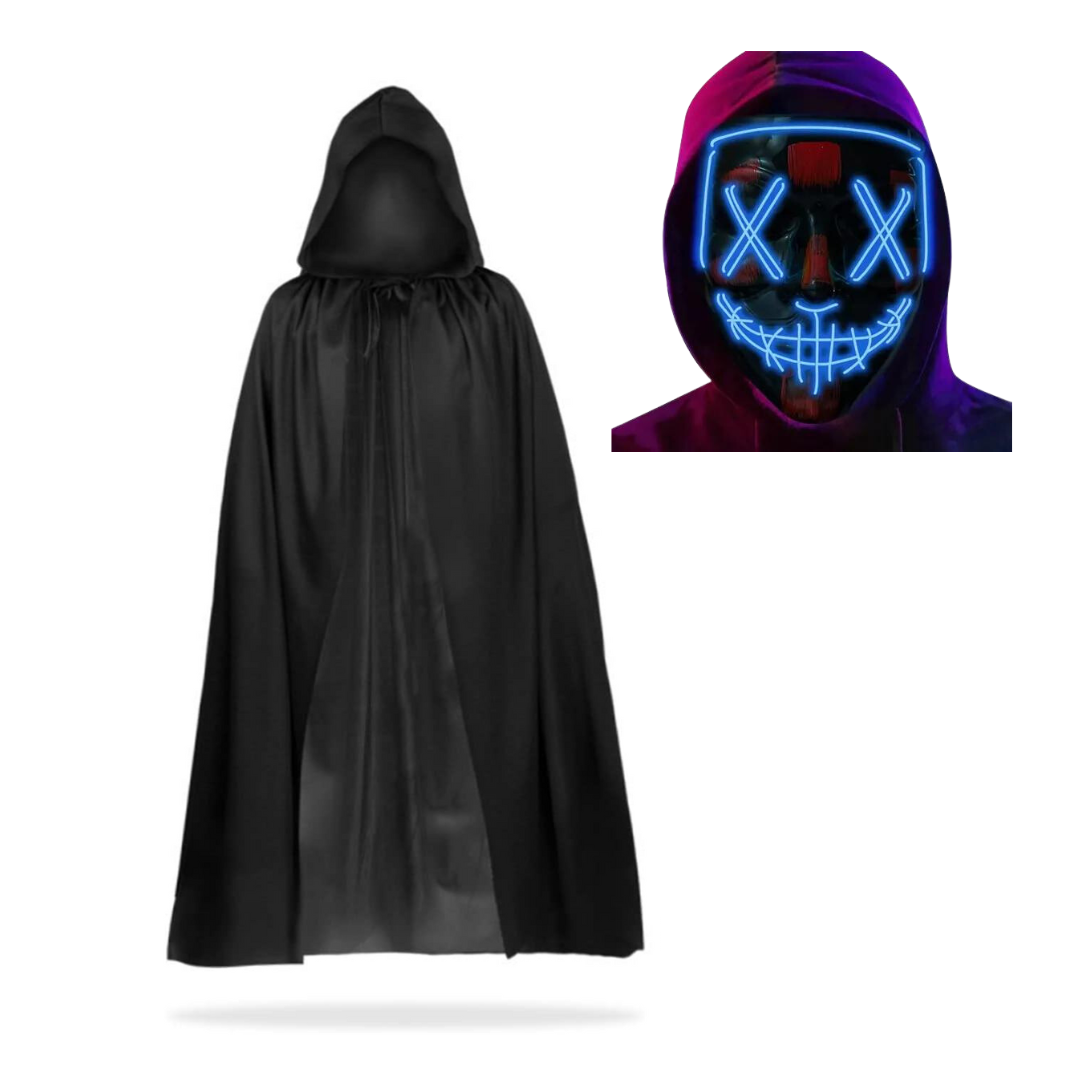 Disfraz The Purge Mascara Led + Capa Halloween