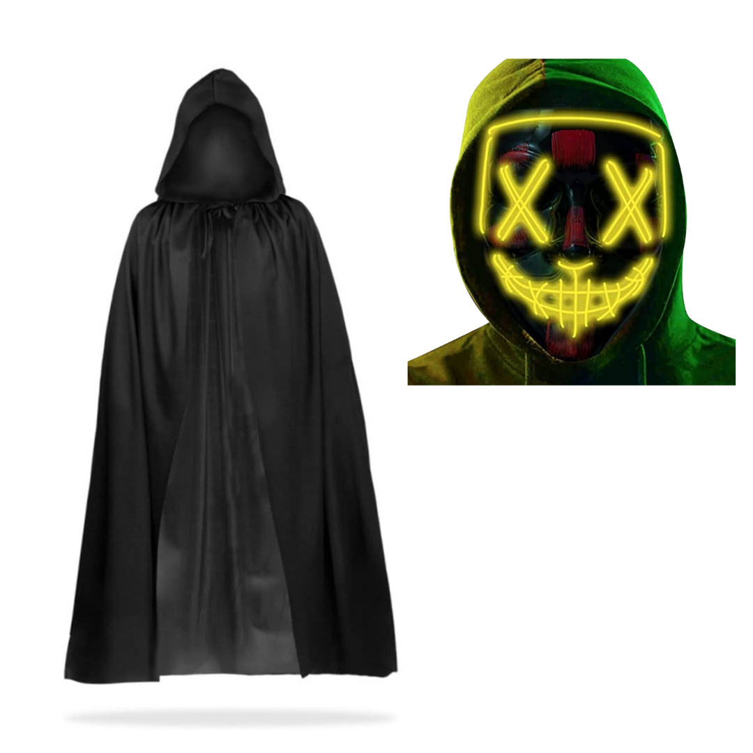 Disfraz The Purge Mascara Led + Capa Halloween