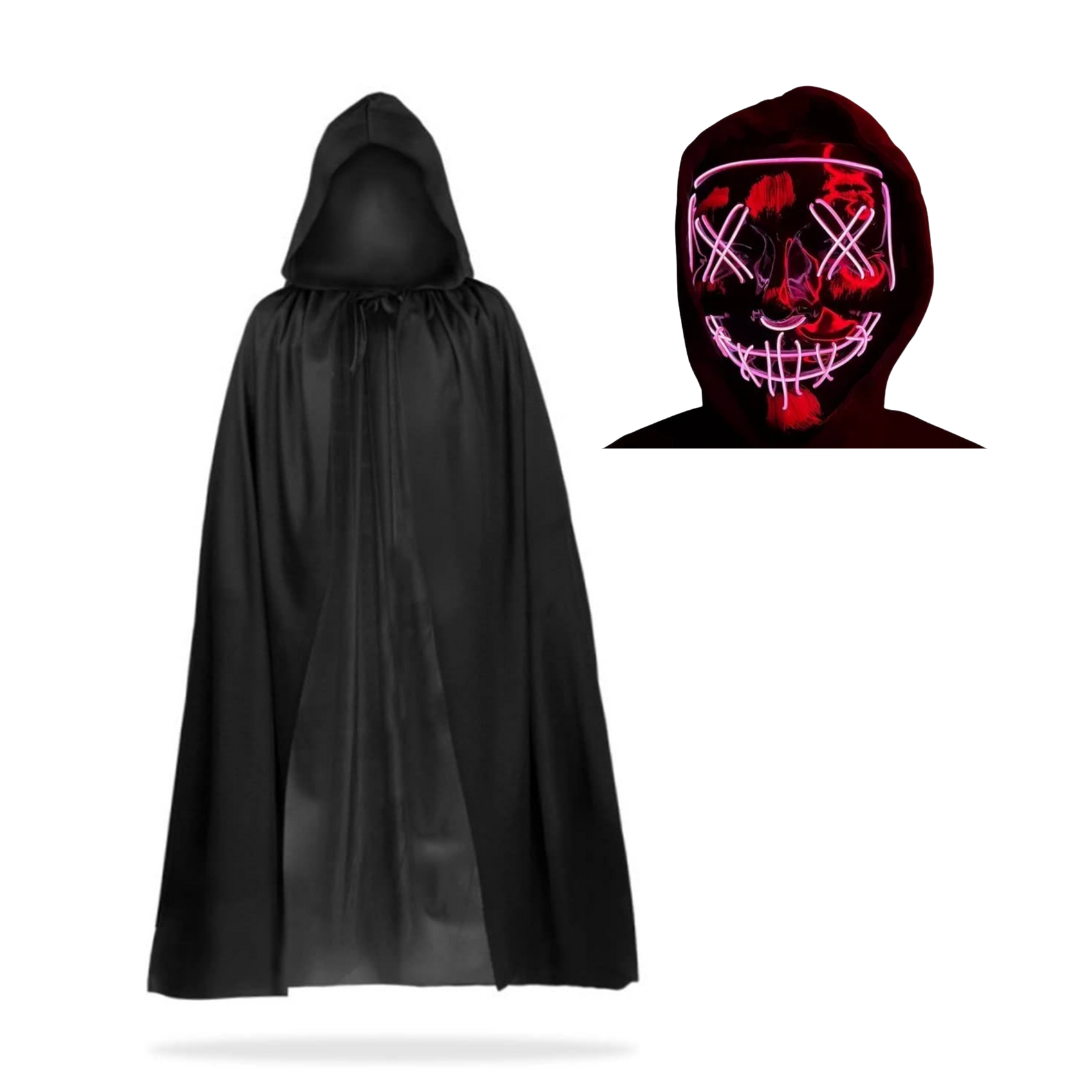 Disfraz The Purge Mascara Led + Capa Halloween