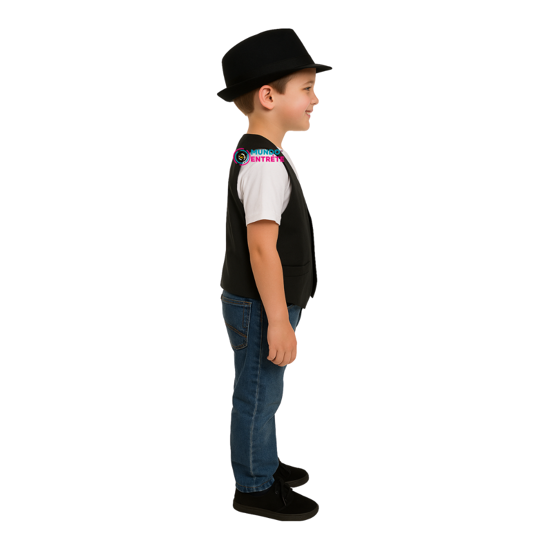 Nortino Vestimenta Para Niño Chaleco + Sombrero