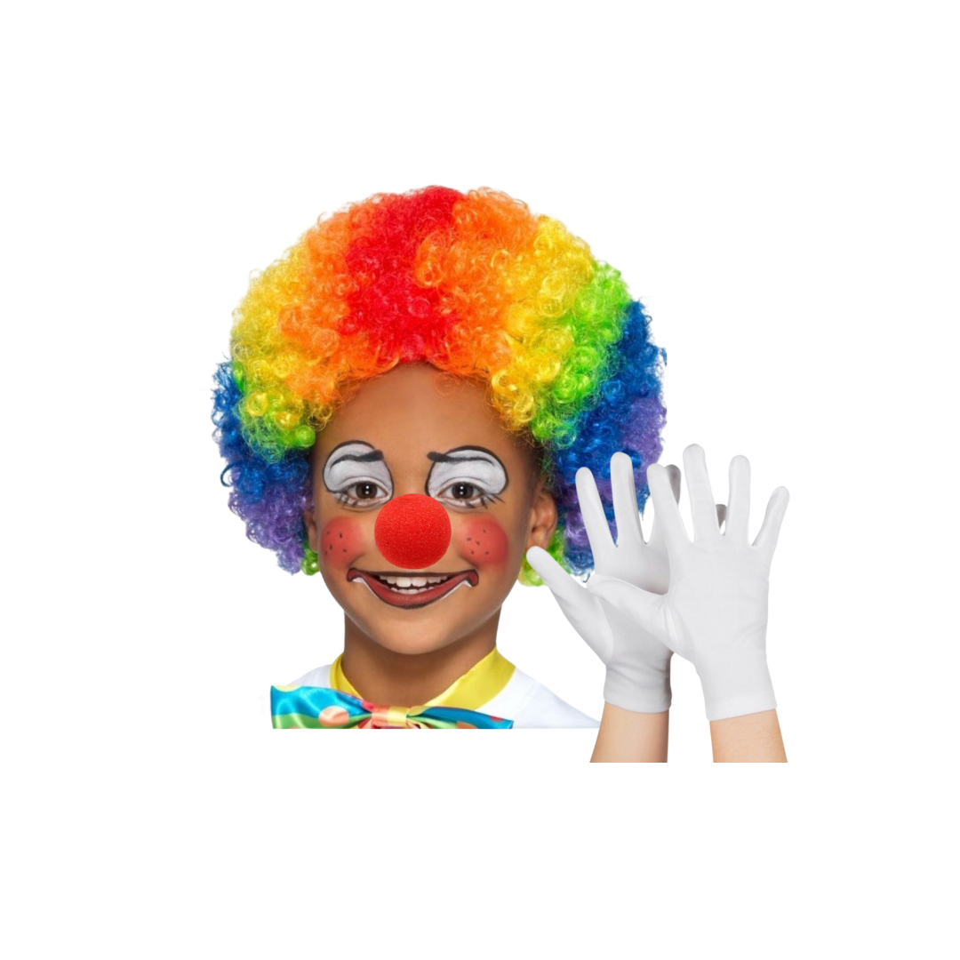 Peluca De Payaso Con Nariz