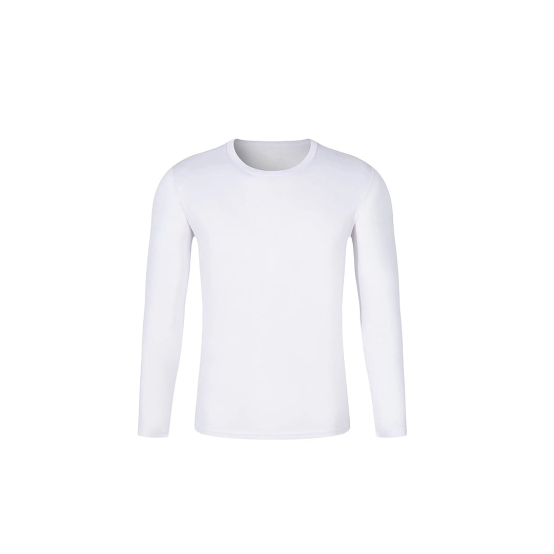 Polera Manga Larga Algodon Cuello Redondo