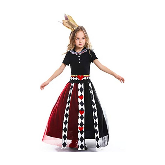 Disfraz de Reina de corazones para Niña