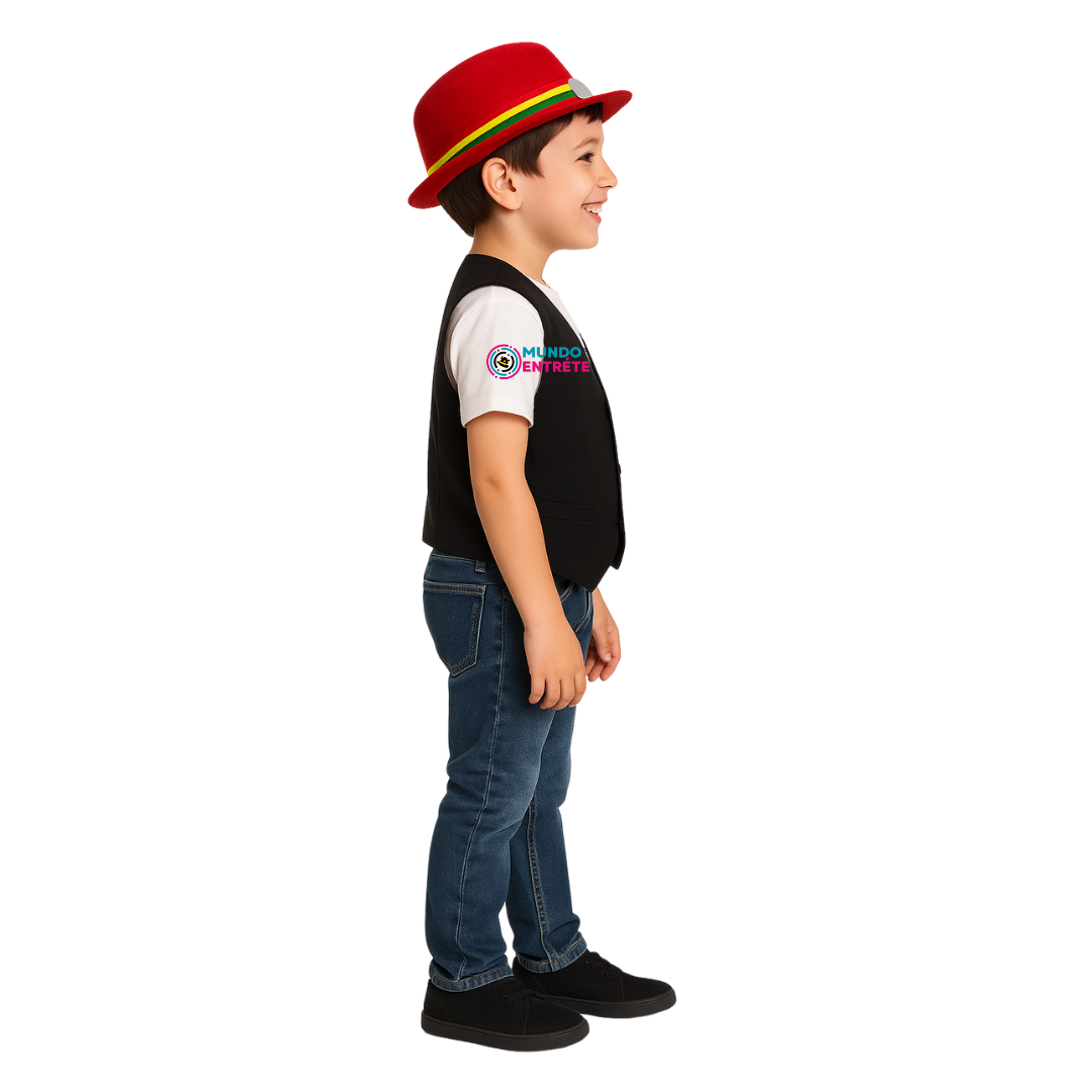Nortino Vestimenta Para Niño Chaleco + Sombrero