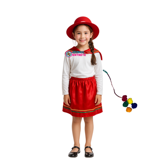 Traje Nortino Infantil  Niña + Pompón