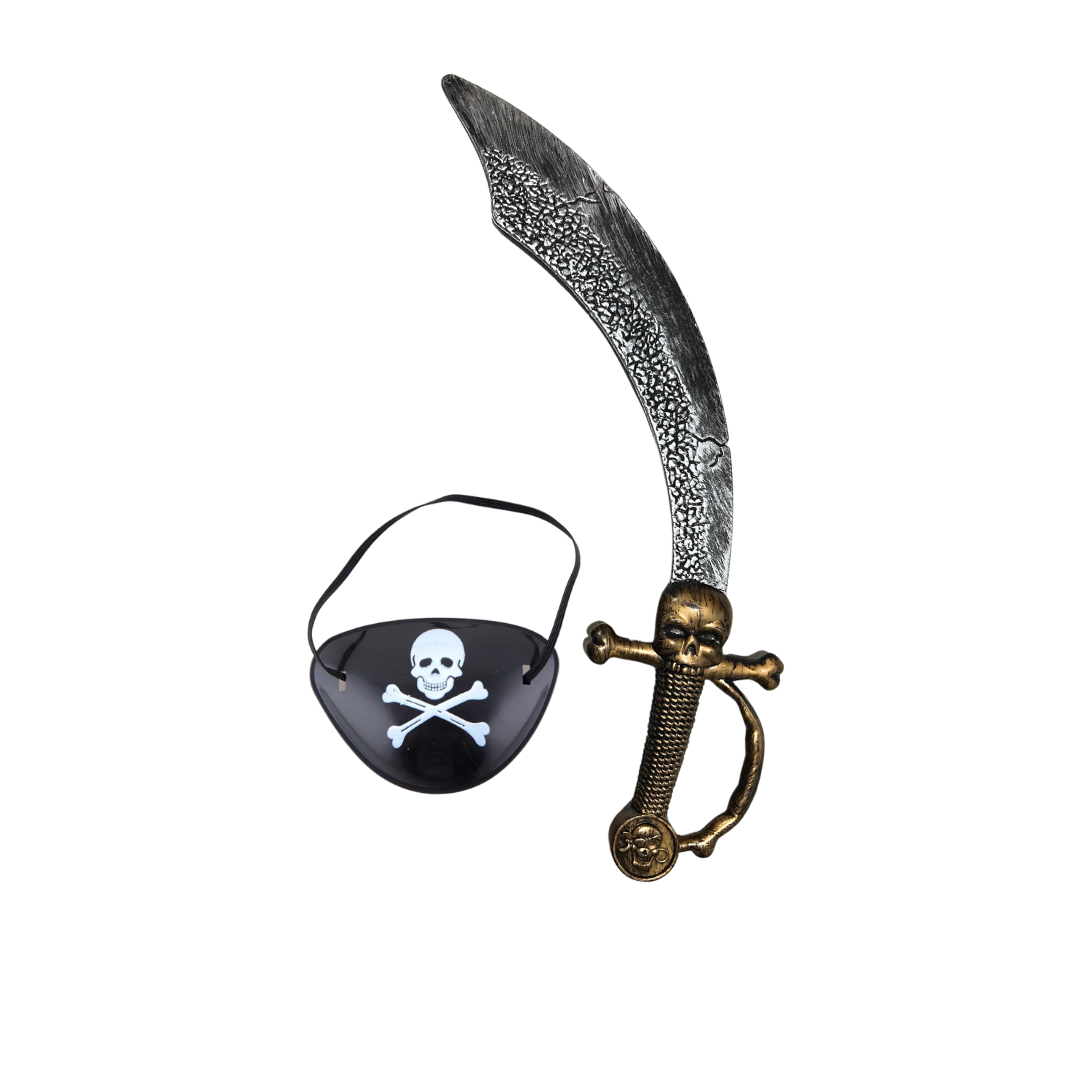 Set Espada Pirata + Parche Disfraz Halloween