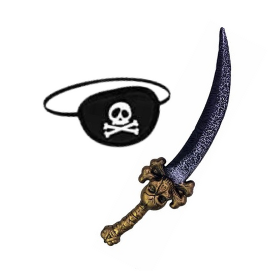 Set Espada Pirata + Parche Disfraz Halloween