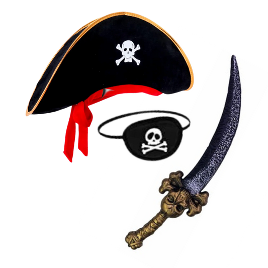 Set De Pirata Accesorios Disfraz Gorro, Espada Y Parche