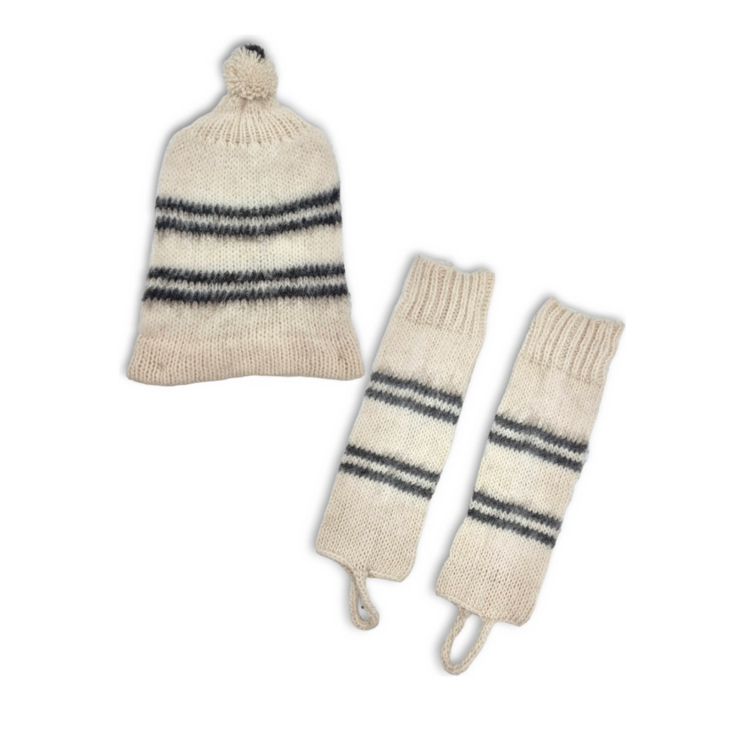 Vestimenta Chilote Para Niño Chaleco Con Gorro Y Polainas